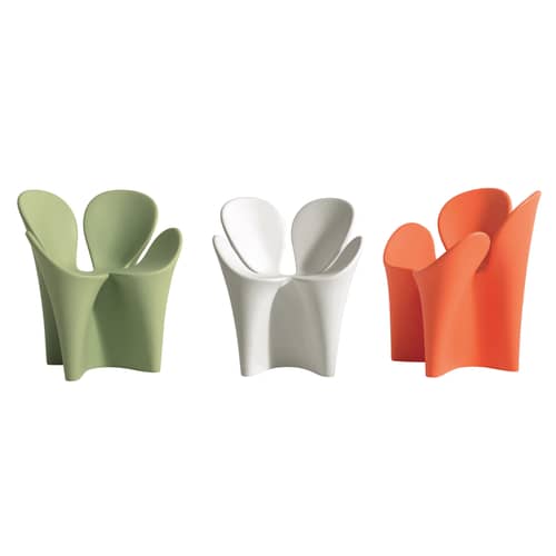 Fauteuil Clover plastique blanc / Ron Arad, 2007 - Driade - Blanc - Polyéthylène