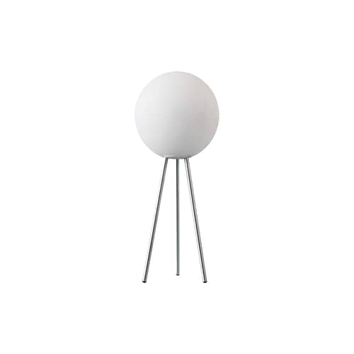 Lampe de table Signorina verre blanc - Fontana Arte - Blanc / Pieds métal chromé - Métal chromé, Verre soufflé