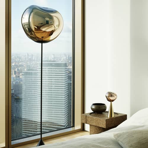 Lampe sans fil rechargeable Melt Portable LED (2015) / H 28,5 cm - Polycarbonate métallisé (change de couleur) - Tom Dixon - Or - Acier, Polycarbonate