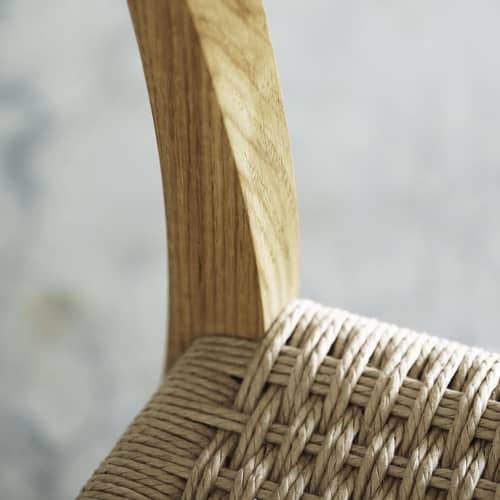 Sedia CH23 legno naturale / Hans J. Wegner, 1950 - Corda di carta - CARL HANSEN & SON - Rovere oliato FSC / Corda naturale - Compensato di rovere oliato, Corda naturale, Massello di quercia oliato