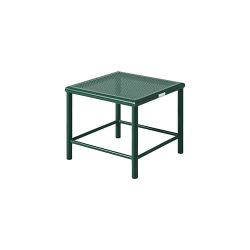 T37 Tressé Stool metal green / Woven seat - Tolix - Licken green Foam - Stainless steel
