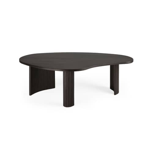 Table basse Boomerang bois naturel / 126 x 74 x H 40 cm - Acajou - Ethnicraft - Acajou - Acajou massif teinté