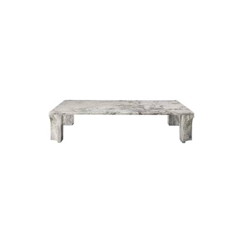 Table basse Doric marbre gris / 140 x 80 cm - Gubi - Marbre gris orage - Marbre