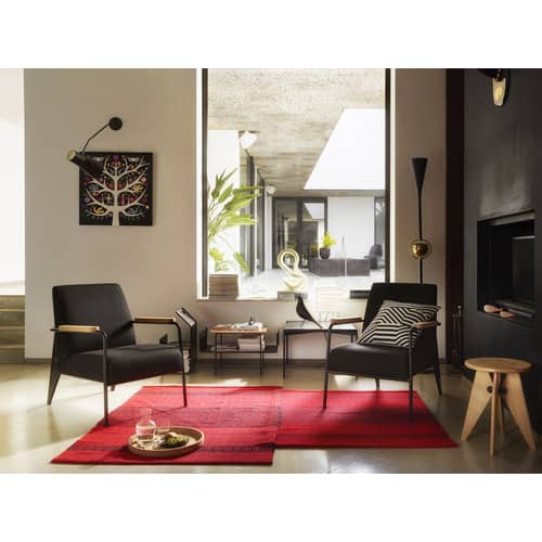 Tabouret Bois / By Jean Prouvé, 1941 - Vitra - Noyer - Noyer massif huilé