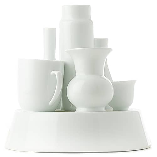 Vase Hong Kong céramique blanc - POLSPOTTEN - Blanc - Porcelaine vernie