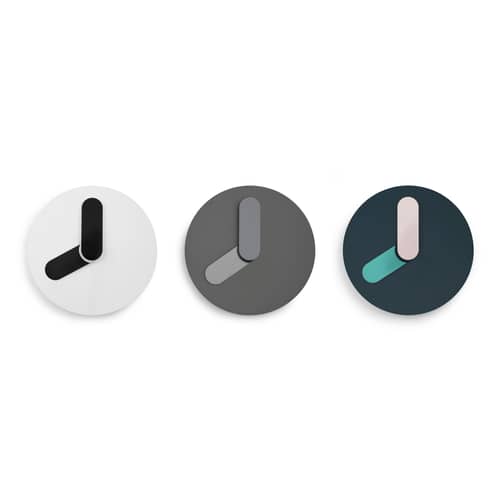 Bold Wall clock metal white - Normann Copenhagen - White / Black hands - Lacquered aluminium