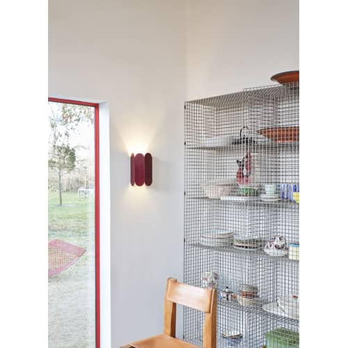 Wandleuchte Arcs silber metall / Für direkten Wandanschluss - Stahl / L 17 x H 25 cm - Hay - Spiegelglas - Stahl