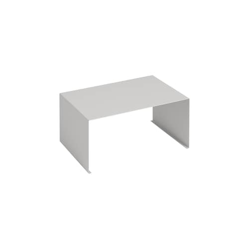 Zubehör  metall grau / Halbregal für gestapelte Module - B 39,6 x T 28 x H 20 cm - Muuto - Grau - Stahl