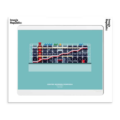 Affiche Le Duo - Archi Musée Pompidou France papier multicolore / 40 x 50 cm / Seconde vie - Image Republic - Musée Pompidou - Papier