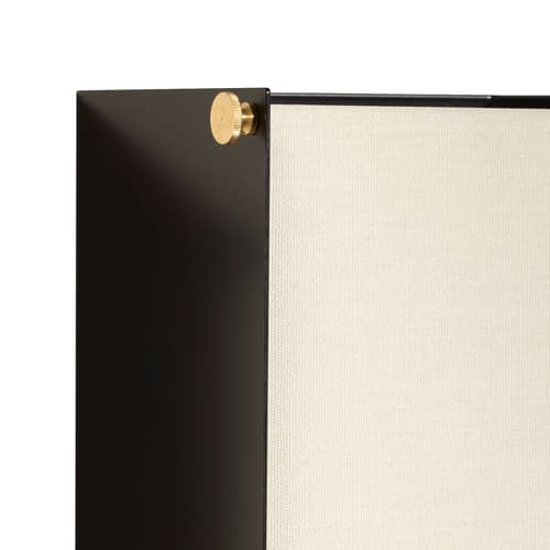 Applique Boxie Moyen / H 40 cm - Métal & tissu - Maison Sarah Lavoine - Noir - Acier inoxydable, Laiton, Toile déperlante