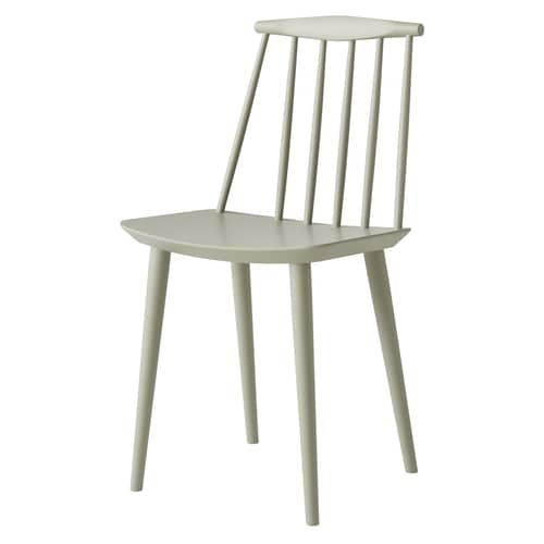 Chaise J77 bois vert / Réédition années 60 - Hay - Vert sauge - Hêtre massif, Placage de hêtre