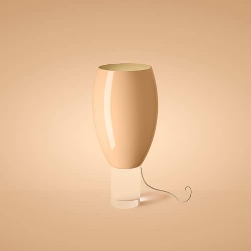 Lampe de table Buds 1 verre beige / Ø 26 x H 57 cm - Foscarini - Beige rosé - PMMA, Verre soufflé