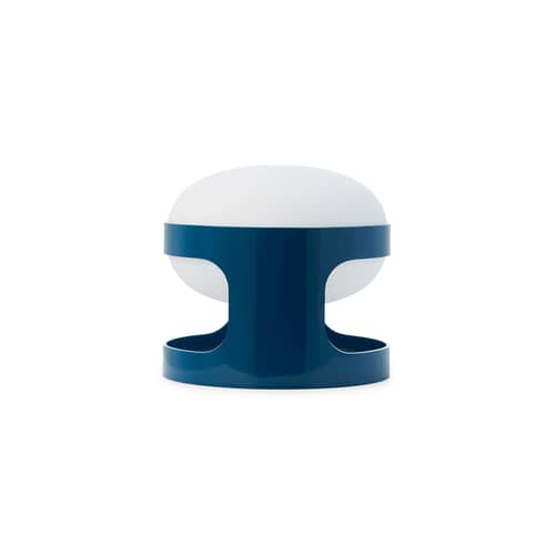 Lampe de table KD28 plastique bleu / Joe Colombo, 1967 - Recyclé - Kartell - Bleu pétrole - PMMA recyclé