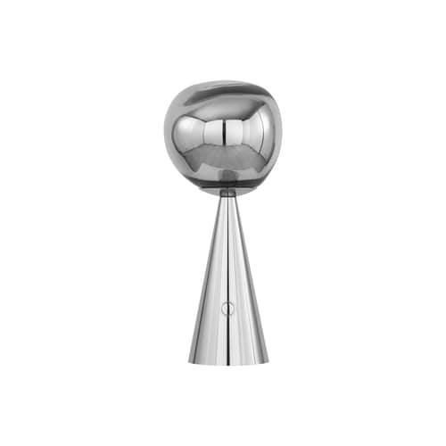 Lampe sans fil rechargeable Melt Portable LED (2015) / H 28,5 cm - Polycarbonate métallisé (change de couleur) - Tom Dixon - Chromé - Acier, Polycarbonate