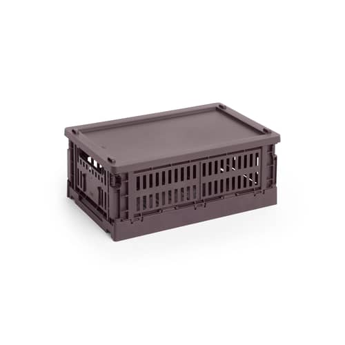  Lid plastic material red / For Basket Colour Crate Small 17.5 x 27 cm - Hay - Burgundy - Recycled polypropylene
