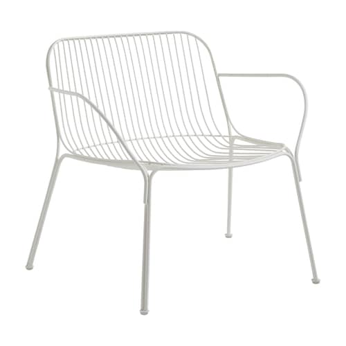 Lounge Sessel HiRay metall weiß / Metall - Kartell - Weiß - bemalter galvanisierter Stahl