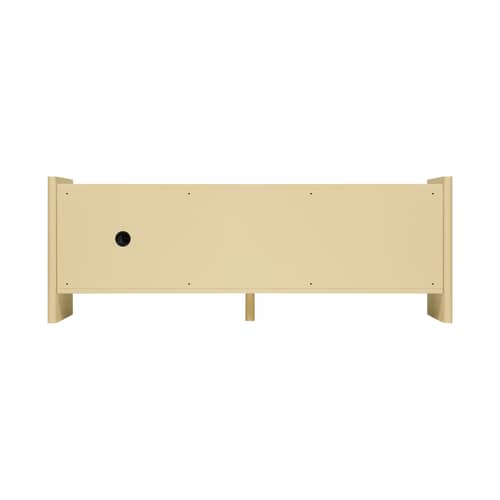Meuble TV Rali bois jaune / L 160 x H 58 cm - NOO.MA - Jaune beurre - MDF