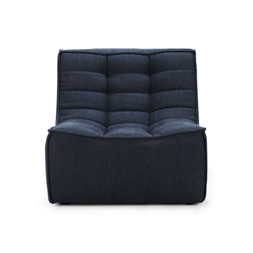 Chauffeuse N701 - Ethnicraft - Graphite (tissu standard) - Bois, Coton recyclé, Mousse
