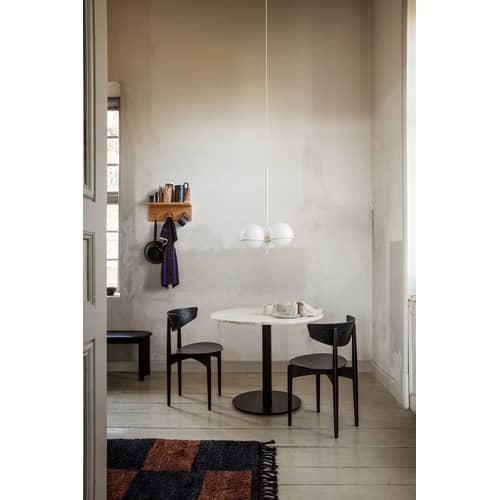 Wandgarderobe Place Small holz natur / Regal - L 105 cm - Ferm Living - L 45 x H 17 cm - Eiche - Geölte Massiveiche, MDF mit geöltem Eichenfurnier
