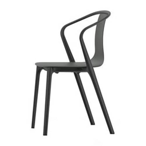 Sessel Belleville plastikmaterial grau / Kunststoff - Vitra - Basaltgrau - Polyamid