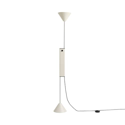 Stehleuchte Twist metall weiß / Verstellbare Höhe - Hay - Creme - Aluminium, Stahl