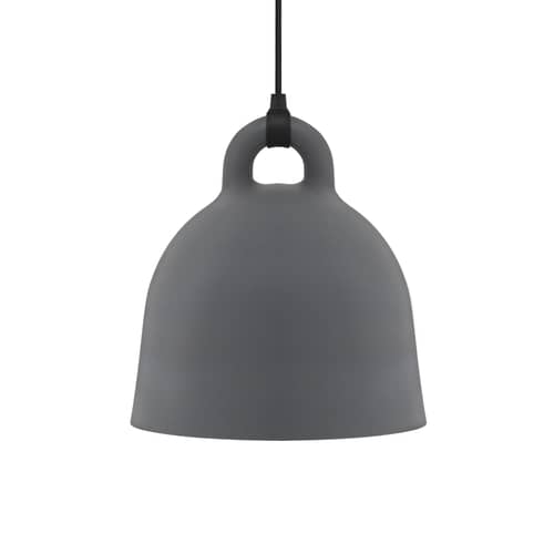Suspension Bell / Extra small Ø 22 cm - Normann Copenhagen - Gris mat & Int. Blanc - Aluminium