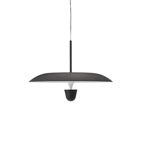 Suspension Kantarell LED métal noir / Ø 55 cm - NEW WORKS - Noir - Acier, Aluminium