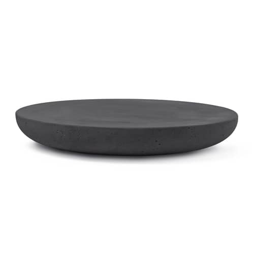 Table basse Olo Concrete / Ø 100 x H 15 cm - Béton ciré - Mogg - Anthracite - Béton ciré