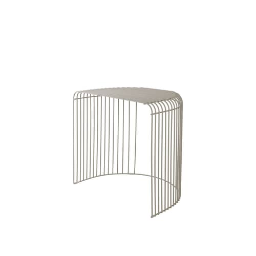 Table d\'appoint Curva / 34 x 48 x H 45 cm - AYTM - Taupe - Acier