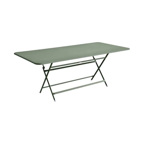 Table pliante Caractère métal vert / 90 x 190 cm - 8 à 10 personnes - Fermob - Cactus - Acier peint