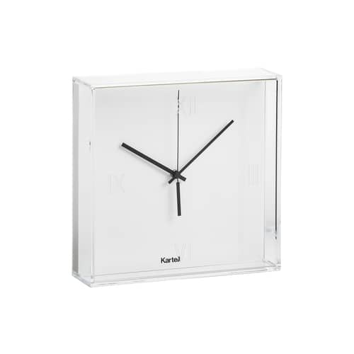 Horloge murale Tic & Tac / à poser ou suspendre - Kartell - Blanc / Aiguilles noires - ABS, PMMA