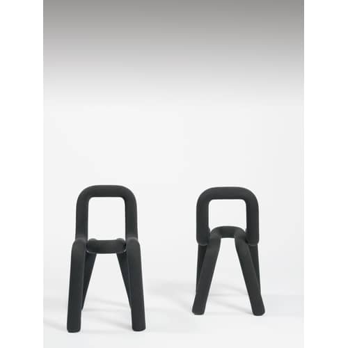  Accessory textile grey / Bold interchangeable chair cover - Moustache - Dark grey - Cotton, Polyurethane
