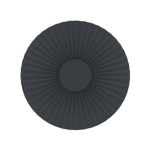 Applique Carmen LED tissu gris /Ø 50 cm - Double branchement : mural ou prise - Hartô - Gris ardoise - Métal laqué, Tissu plissé