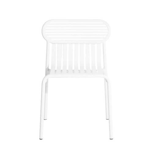 Chaise empilable Week-end métal blanc / Aluminium - Petite Friture - Blanc - Aluminium thermolaqué époxy