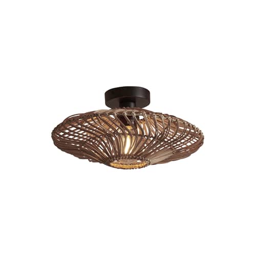 Deckenleuchte Zanzibar faser holz beige / Rattan / Ø 40 cm - GOOD&MOJO - Natur - Eisen, Rattan