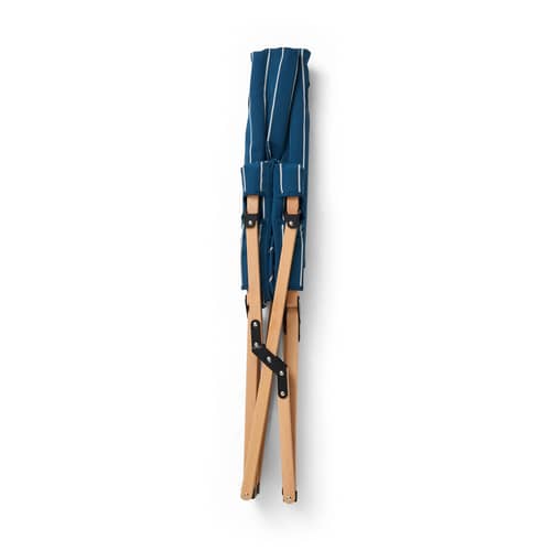 Klappsessel Outdoor Market textil holz blau / Jasper Morrison - Hay - Blau - FSC-zertifizierte Buche, Recyceltes Polyestergewebe