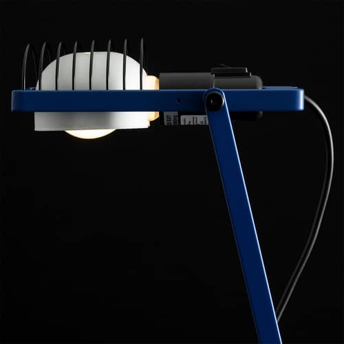 Lampe de table Sintesi métal bleu / Ernesto Gismondi, 1975 - Orientable - Artemide - Bleu - Aluminium