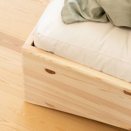 Letto matrimoniale Orbit legno naturale / Per materasso 180 x 200 cm - KARUP - Per materasso 180 x 200 cm - Pino massello certificato FSC