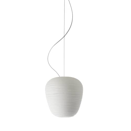Pendelleuchte Rituals 3 glas weiß / Ø 19 cm x H 21 cm - Foscarini - Weiß / Ø 19 x H 21 cm - mundgeblasenes Glas