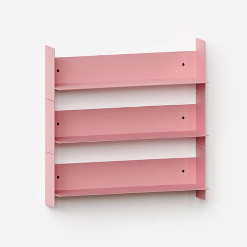 Scaffale Pli metallo rosa / L 60 x P 15 cm - TIPTOE - Rosa polverizzato - Acciaio termolaccato