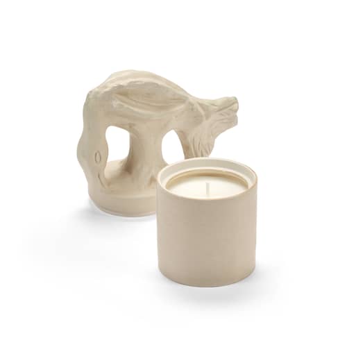 Brisas Frescas Small Scented candle ceramic beige / Ø 8 x H 19.7 cm - Serax - Ivory - Ceramic, Soy wax