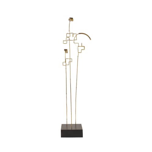 Schnurlosleuchte Boucle LED gold metall / H 47 cm - Aufladbar über USB - DCW éditions - Messing - gebürstetes Naturmessing, Stahl