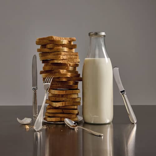 Set de couverts Albi métal / 7 pièces pour petit-déjeuner - Pour 2 personnes - Christofle - Métal argenté - Métal argenté