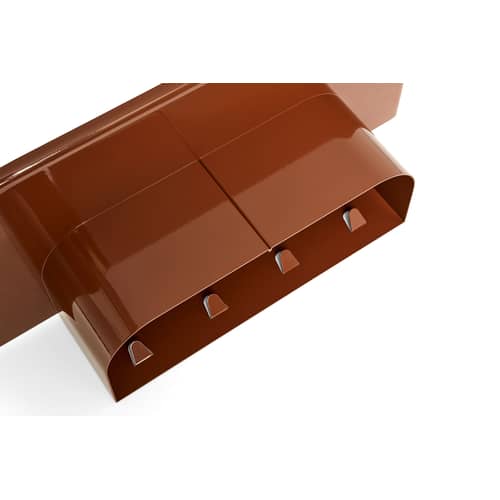 Korpus Medium Shelf metal red / 4 hooks - L 60 x D 25 x H 14 cm / Aluminium - Hay - Brick red - Aluminium