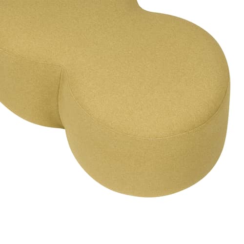 Sitzkissen Umbo textil gelb / 88 x 50 x H 36,5 cm - NOO.MA - Gelbe Birne -  Ouate, Gewebe, Pressspan, Schaumstoff