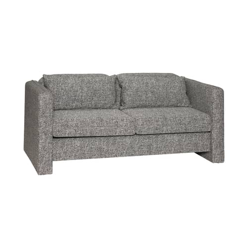 Sofa 2 Sitzer Soba textil grau / L 178 cm - HÜBSCH - Dunkelgrau - Furnier, Polyester-Gewebe, Polyurethan-Schaum