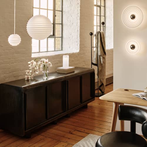 Sospensione Press Medium Sphere vetro bianco / LED - Ø 30 cm - Tom Dixon - Gelato - Vetro pressato