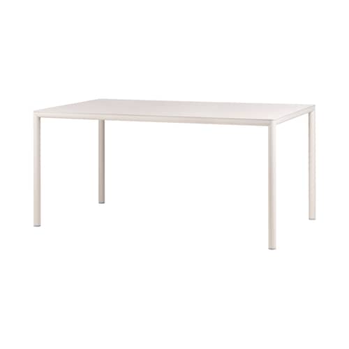 Table rectangulaire Piave blanc / 160 x 90 cm - Stratifié texturé - NARDI - Corde - Aluminium, Stratifié HPL