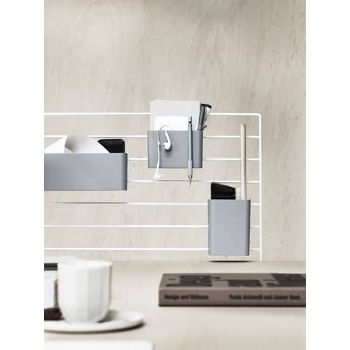 Scomparto / Set da 3 - Per mensole String - String Furniture - Nero - Plastica ABS