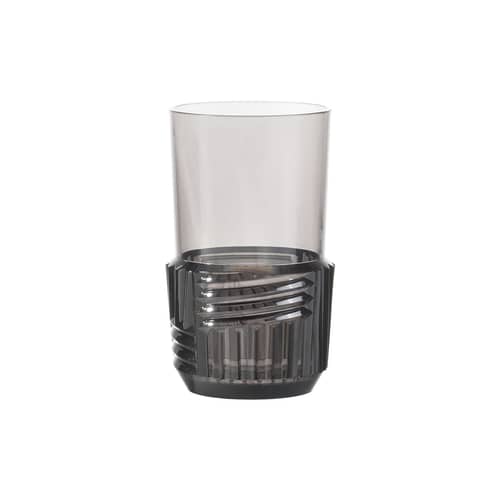 Verre Trama Large plastique gris / H 15 cm - Kartell - Gris fumé - Technopolymère